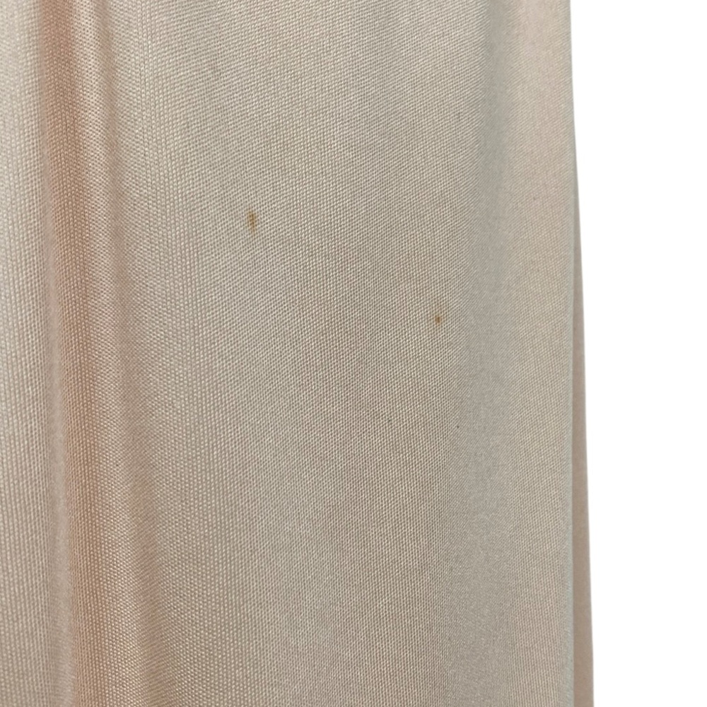 True 60's / 70's Peach Draped Cowl Neck Spaghetti Strap Prom Formal Evening Gown - Picture 11 of 13